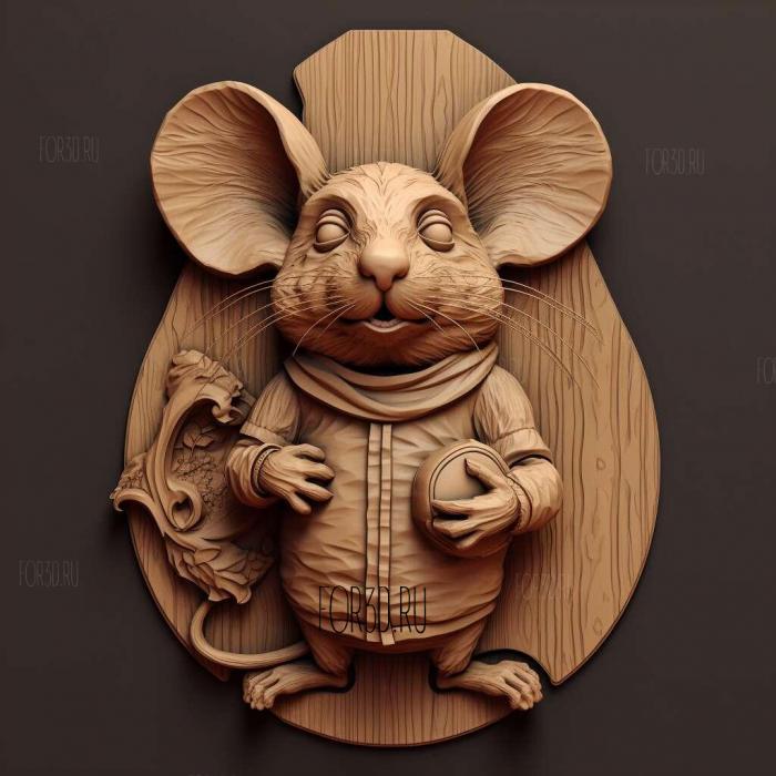 st Jerry Mouse 4 stl model for CNC